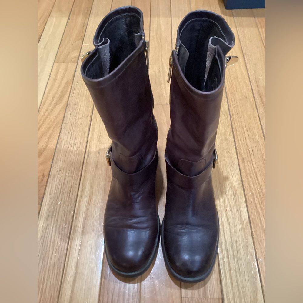 Dark Brown Leather Boots, made in Spain, size 37 - Picture 2 of 10